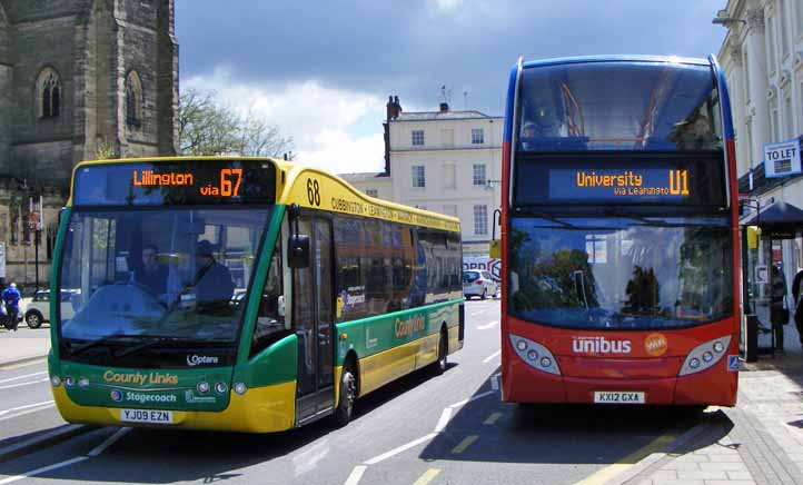 Stagecoach Midlands Optare Versa County Links 25240 & Unilink ADL Enviro400 10032